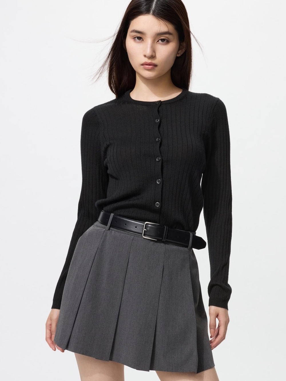 Uniqlo - Merino Ribbed Short Cardigan